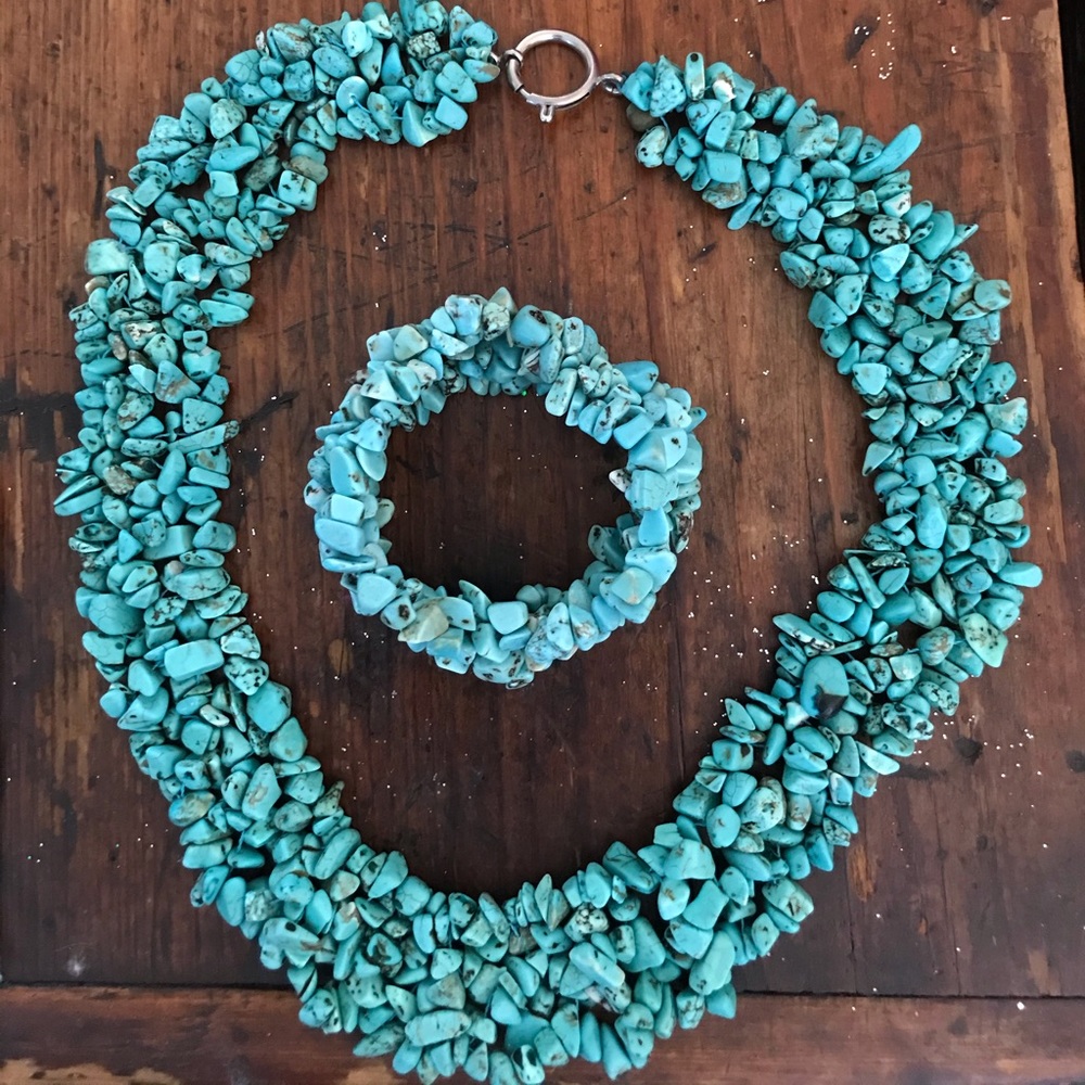 Turquoise Necklace and Bracelet